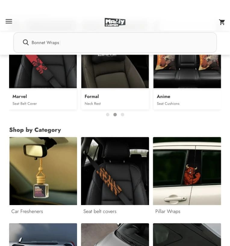 Start with the part of the vehicle