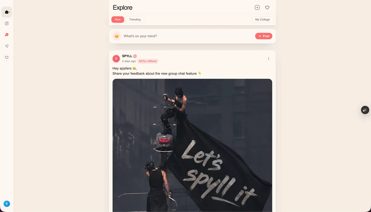 Spyll product interface